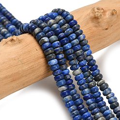 Ляпис-Лазурь Нитки бусины из натурального ляписа-лазури, рондель, 4x1.5 мм, отверстие : 0.7 мм, около 155 шт / нитка, 14.96'' (38 см)