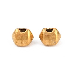 Самородки 304 из нержавеющей стали бусы, реальный 18 k позолоченный, ионное покрытие (ip), самородки, 5x4x4 мм, отверстие : 1.2 мм