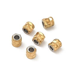 Column 304 из нержавеющей стали бусы, ионное покрытие (ip), долговечный, стойки покрытие, реальный 18 k позолоченный, колонка, 4x4 мм, отверстие : 1.6 мм