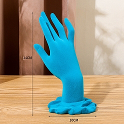 Темно-Голубой Элегантный манекен, органайзер для ювелирных изделий из смолы, подставки для ожерелий, Серьги, браслеты и кольца, глубокое синее небо, 10x24 см