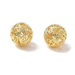 Echt 18 k vergoldet Messing Perlen, Hohlrund, langlebig überzogen, Gestell, Bleifrei und cadmium frei, echt 18 k vergoldet, 10x10 mm, Bohrung: 1.8 mm
