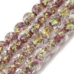 Индийский Красный Нити из фольги в технике лэмпворк, самородки, Индийская красная, 12~12.5x10~11x10~11 мм, отверстие : 1.5 мм, около 30 шт / нитка, 14.37 дюйм (36.5 см)