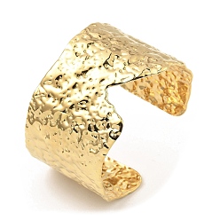 Золотой 304 из нержавеющей стали манжеты браслеты, текстурированная волна, золотые, внутренний диаметр: 2-3/8 дюйм (6.1 см)