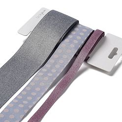 (52) Непрозрачная лаванда 9 ярдов 3 стилей полиэфирной ленты, для поделок своими руками, бантики для волос и украшение подарка, фиолетовая цветовая палитра, разноцветные, 3/8~1-5/8 дюйм(10~40мм) около 3 ярдов/стиль