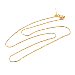 Настоящее золото 18K 1мм стойка покрытие латунь коробка цепь регулируемый слайдер ожерелья для женщин мужчин, без кадмия и без свинца, 901 застежка из нержавеющей стали, долговечный, реальный 18 k позолоченный, 21.65 дюйм (55 см)