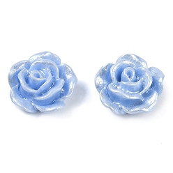 Васильковый Непрозрачная смола декодирует кабошоны, 3 d цветок, васильковый, 12x6 мм