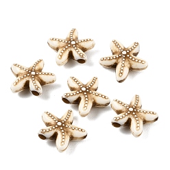 Морская звезда Непрозрачные акриловые бусины на тему морской жизни, имитация оболочки, морская звезда, 17x18x7.5 мм, отверстие : 2 мм