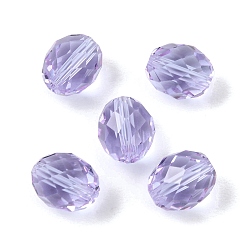 Lila K 9 cuentas de vidrio, imitación de vidrio cuentas de cristal austriaco, oval, facetados, lila, 8x6 mm, agujero: 1.2~1.4 mm