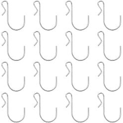 Platinum Iron S-Hook Clasps, Platinum, 44x31.5x1.5mm, 100pcs/box