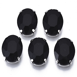 Реактивный Самолет Шить на горный хрусталь, стекло горный хрусталь, многожильных ссылки, с настройками из нержавеющей стали, аксессуары для одежды, граненые, овальные, струя, 18x13x6.5 мм, отверстие : 1.2 мм