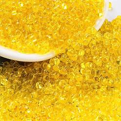 Золотистый Бисер из стекла , прозрачные цвета, арахис, золотые, 2~2.5x4x2 мм, отверстие : 0.8~0.9 мм, Около 15000 шт / фунт