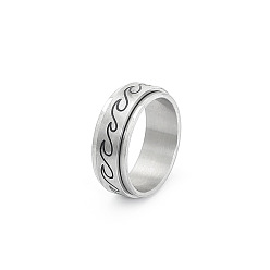 Нержавеющая Сталь Цвет Унисекс 304 кольца из нержавеющей стали, прядильные кольца, цвет нержавеющей стали, размер США 7 (17.3 мм)