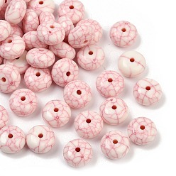 Красный Акриловые бусины имитация бирюзы, плоско-круглые, красные, 10x5.5 мм, отверстие : 1.6 мм, Около 1250 шт / 500 г