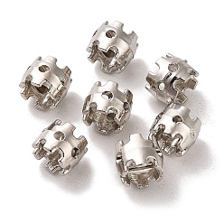 Platinum CCB Plastic Beads, Nuggets, Platinum, 6.8x5.5mm, Hole: 1.2mm