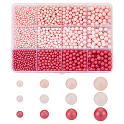 (52) Непрозрачная лаванда 2610 шт. искусственные жемчужные бусины из смолы, круглые, без отверстия , матовые, разноцветные, 3~6 мм