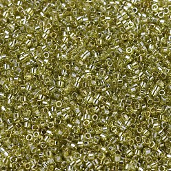 (DB0124) Transparent Golden Olive Luster MIYUKI Delica Beads, Cylinder, Japanese Seed Beads, 11/0, (DB0124) Transparent Golden Olive Luster, 1.3x1.6mm, Hole: 0.8mm, about 20000pcs/bag, 100g/bag