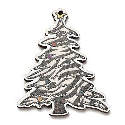 Рождественская елка Древесины подвески, прелести рождественской тематики, рождественская елка, 44.5x37x2.5 мм, отверстие : 1.6 мм