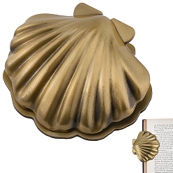 Shell Shape Зажимы для скрапбукинга из цинкового сплава, с бархатными мешками, формы раковины, 70.5x80.5x28~28.5 мм