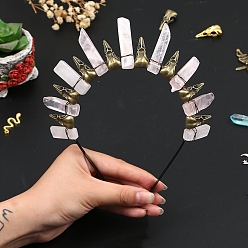 Розовый Кварц Резинки для волос из натурального розового кварца, аксессуары для волос для женщин и девочек, 185x155x15 мм