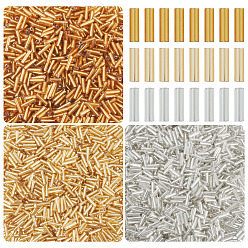 (52) Непрозрачная лаванда 3300шт 3 цвета позолоченные стеклянные бусины, металлических цветов, разноцветные, 6~7x2 мм, отверстие : 1 мм, о 1100шт / цвет