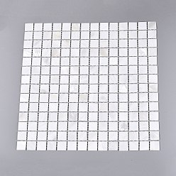 Freshwater Shell Natural Freshwater Shell Mosaic Tile Cabochons, Square, Flat Back, 19~20x19~20x2mm, about 196pcs/set