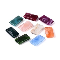 (52) Непрозрачная лаванда Непрозрачные акриловые дистанционные рамки, прямоугольные, два тона, 2-луночное, разноцветные, 19.5x34.5x10 мм, отверстие : 2 мм