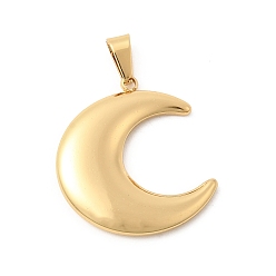 Луна 304 подвески из нержавеющей стали, золотые, геометрические прелести, луна, 28x25.5x4.5 мм, отверстие : 7x3.5 мм