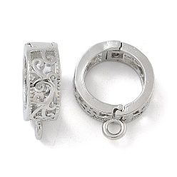 Платина Стойки покрытие латунь подвесные поручительств, долговечный, без свинца и без кадмия, платина, 17x14x5.5 мм, отверстие : 2 мм