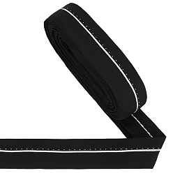 Черный 9м ткань костюма брюки талия подкладка, аксессуары для одежды, плоский, чёрные, 51x1.5 мм