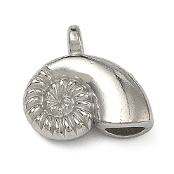 Shell Shape 304 подвески из нержавеющей стали, цвет нержавеющей стали, раковина, 14.5x16x5 мм, отверстие : 1.5 мм