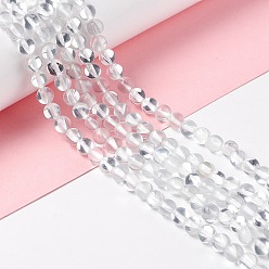 Прозрачный Синтетические лунные лучи, круглые, прозрачные, 6 мм, отверстие : 0.8 мм, около 63 шт / нитка, 14.57''~15.55'' (37~39.5 см)