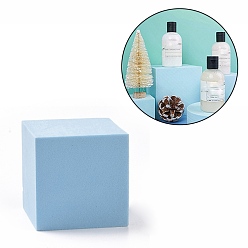 Light Sky Blue EVA Foam Photography Props, 3D Geometric Shooting Backgrounds, Jewelry Display Base, Cube, Light Sky Blue, 51x51x50mm