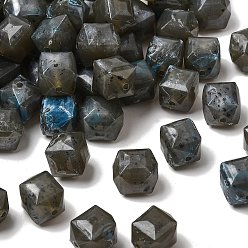 Серый Непрозрачные акриловые бусины, имитирующие драгоценные камни, граненый стол, вырезанный куб, серые, 11.5~12x11.5~12x13 мм, отверстие : 1.8 мм, Около 400 шт / 500 г