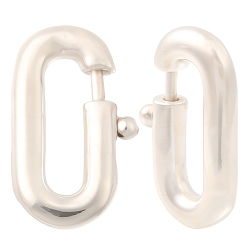 Серебро 3 шт. 925 Кольца с пружинным затвором из стерлингового серебра, овальные, с двухсторонней замшевой тканью для полировки серебра, серебряные, 13x8x2 мм, 3 шт