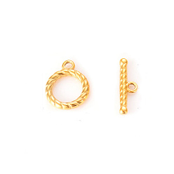 Ring Застежки-тоглы из нержавеющей стали, золотые, кольцо, застежки: 18.5x15 мм, бар: 21x6 mm