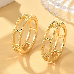 Настоящее золото 18K Оригинальный дизайн 925 оправы для колец из стерлингового серебра, подходит для 21шт 3мм круглых бусин из драгоценных камней, реальный 18 k позолоченный, внутренний диаметр: 18 мм