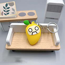 Mango Брелок из пвх, тема фруктов, манго, Кулон : 50x34 мм