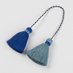 Mixed Color Nylon Tassel Big Pendants Decorations, Mixed Color, 267~283mm