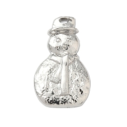 Снеговик Подвески из сплава с рождественской тематикой, без кадмия и без свинца, платина, снеговик, 35x21x3.5 мм, отверстие : 1.5x2.5 мм, Около 270 шт / 1000 г