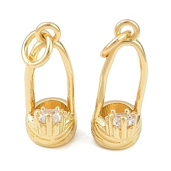 Настоящее золото 18K Латунные микро проложить кубического циркония подвески, клетка, без кадмия и без свинца, стойки покрытие, долговечный, с целью перехода в кольце, реальный 18 k позолоченный, 17.5x6.5x8.5 мм, отверстие : 3.4 мм