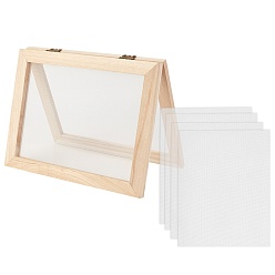 Бургундия Изготовление деревянной бумаги, рама для формования бумаги, инструменты экрана, для поделок из бумаги своими руками, Бургундия, 25x19x2.1 см, 1 шт / комплект