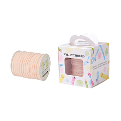 Папайя Оранжевый Крошечные упругой нити спандекс, туаль фуляр шнур, papayawhip, 5x3 мм, о 21.87yards / рулон (20 м / рулон)