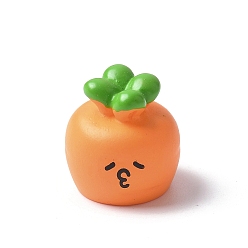 Carrot Растительные фигурки из смолы орнамент, для домашнего украшения рабочего стола, морковь, 14.5x14.5 мм