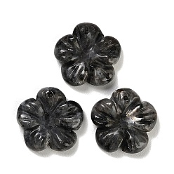 Larvikite Резные подвески из натурального ларвикита, , 23~25x24.5~25.5x5.5~7.5 мм, отверстие : 1~1.2 мм