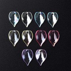 (52) Непрозрачная лаванда Прозрачные акриловые бусины, AB цвет, лепесток, разноцветные, 21x14x1 мм, отверстие : 2 мм, Около 2300 шт / 500 г