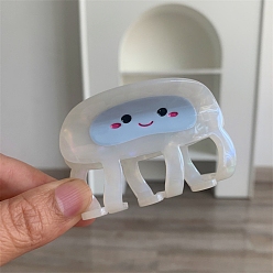 Светло-Голубой Заколки для волос с когтями из ацетата целлюлозы (смола), медуза, аксессуары для волос для женщин и девочек, Небесно-голубой, 66x40 мм