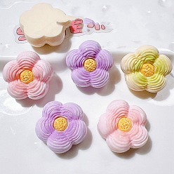 Цветок Кабошоны из смолы, разноцветные, цветок, 20.5x9 мм