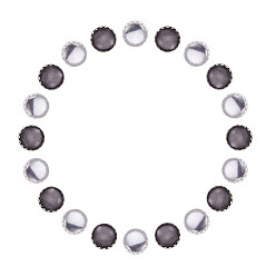 (52) Непрозрачная лаванда Сделай сам настройки кабошона, с латунными находками и стеклянными кабошонами, плоско-круглые, прозрачные, разноцветные, 11.8x7.2x3.5 см