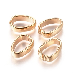 Golden 304 Stainless Steel Quick Link Connectors, Linking Rings, Closed but Unsoldered, Golden, 14.5x10x4mm