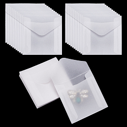 Белый Дым Пустые конверты из кальки, полупрозрачный конверт, квадратный, серый, 70x70x0.3 мм